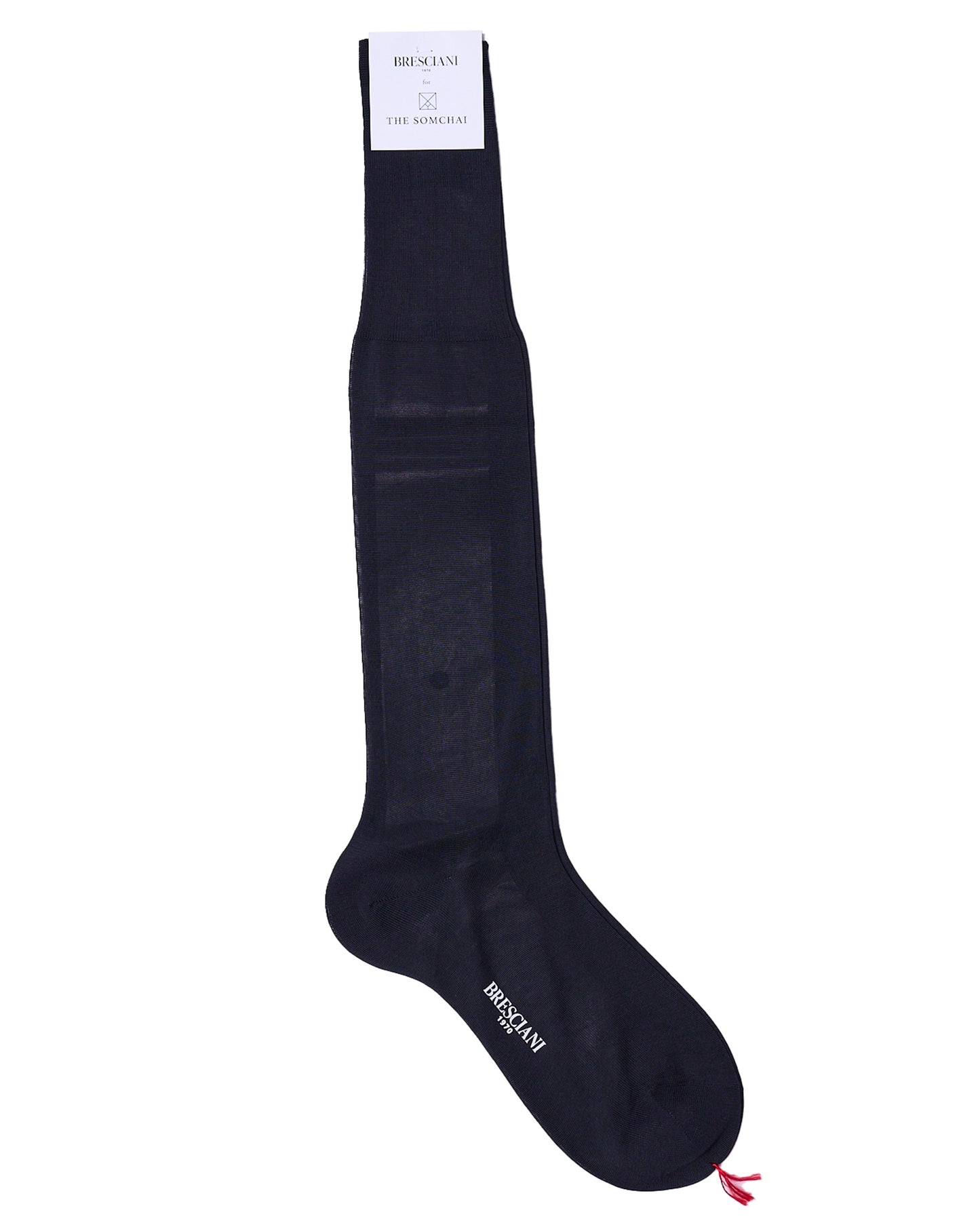 Knee length socks - Plain cotton - Antracite 004