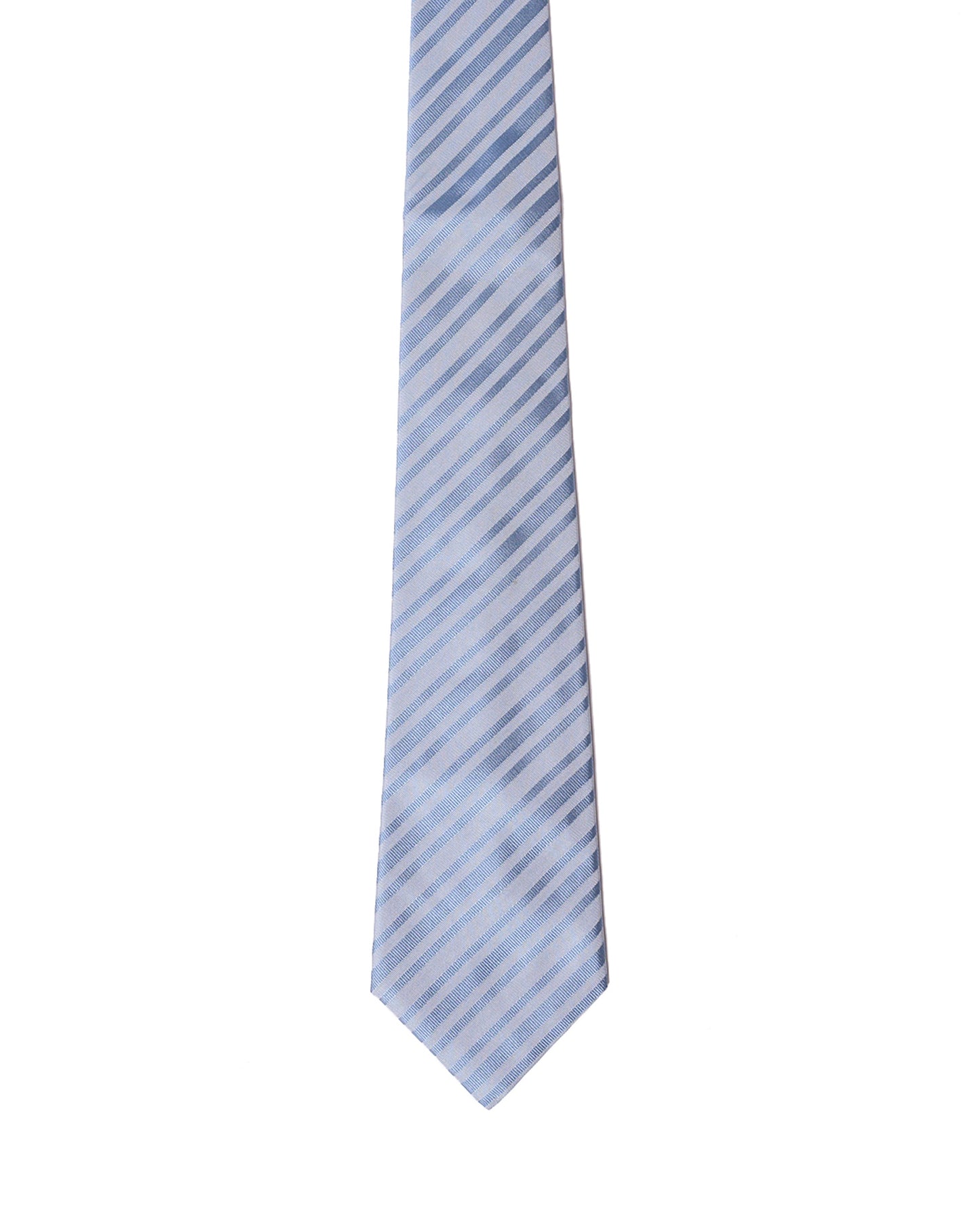 Jacquard tie - 3 Fold - Ocean blue stripe