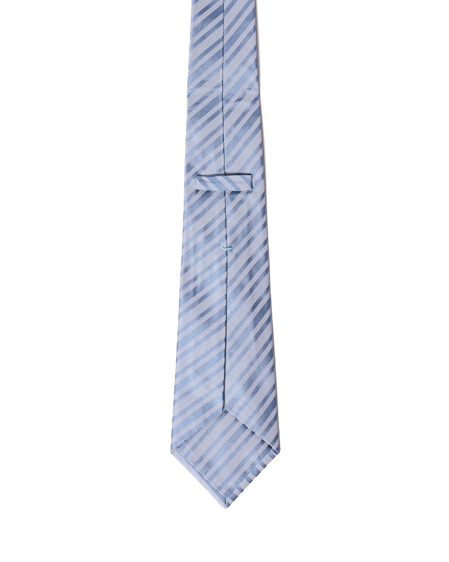 Jacquard tie - 3 Fold - Ocean blue stripe