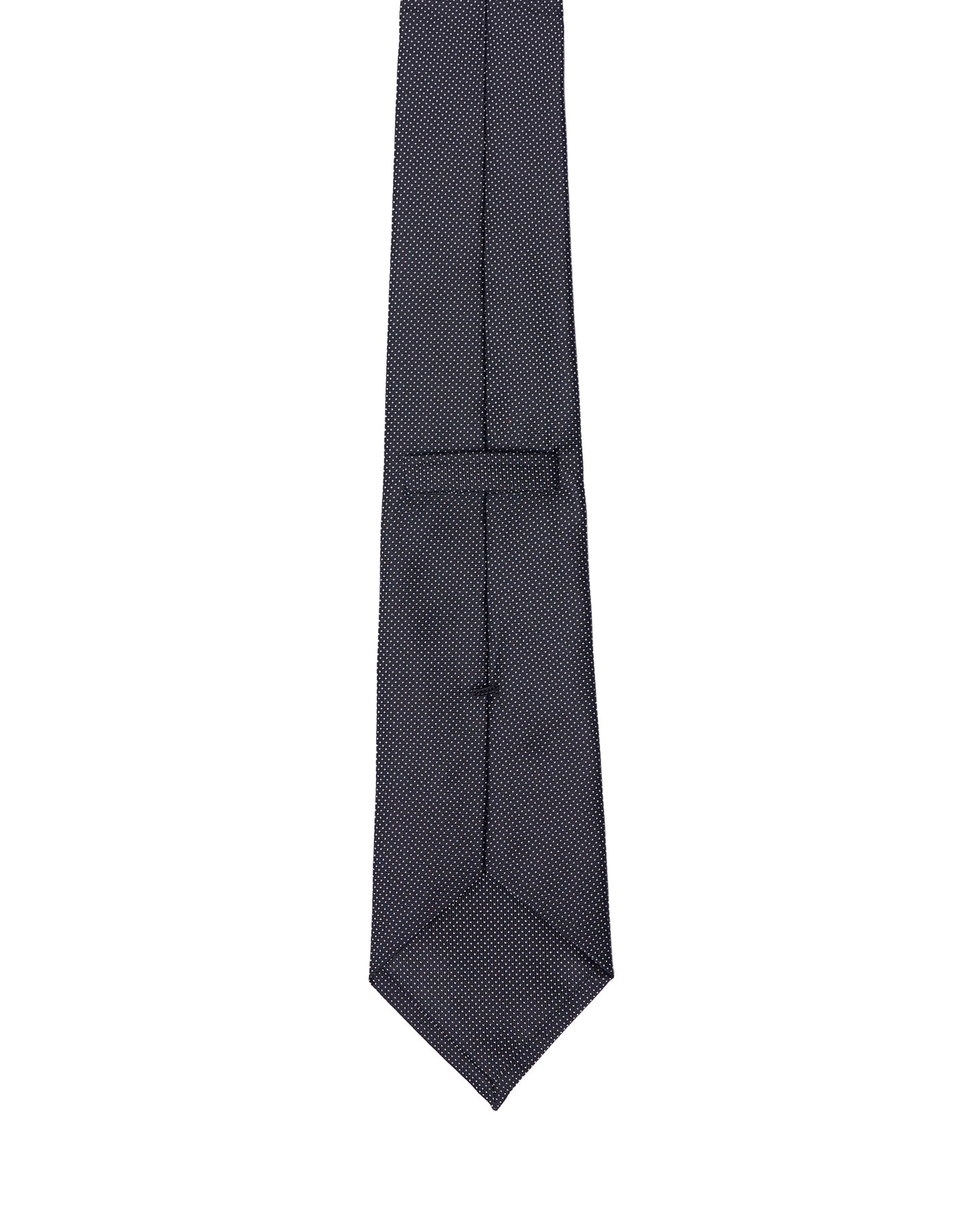 Jacquard tie - 3 Fold - Grey with white dots
