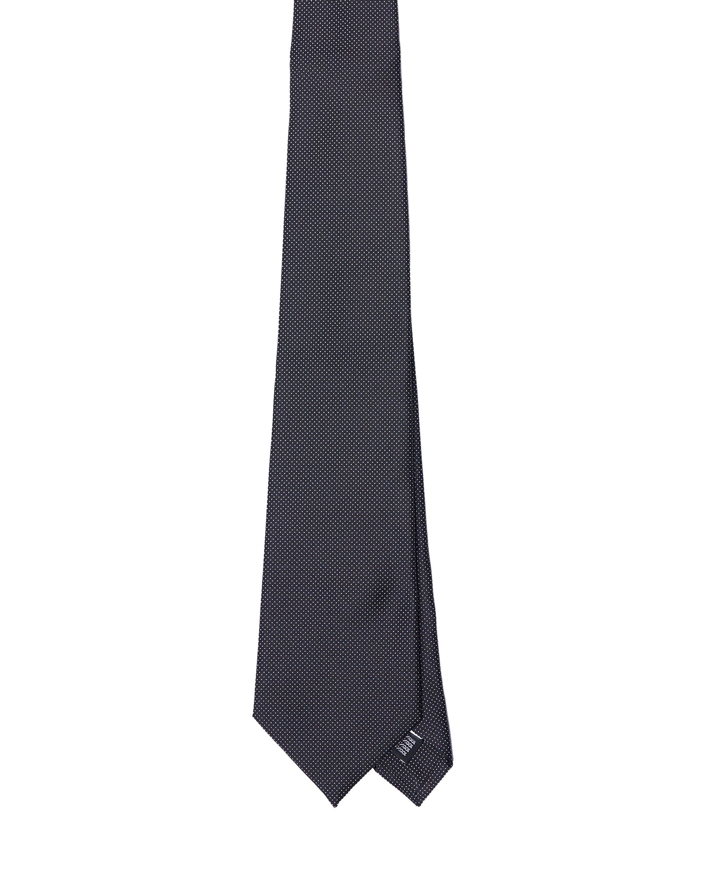 Jacquard tie - 3 Fold - Grey with white dots