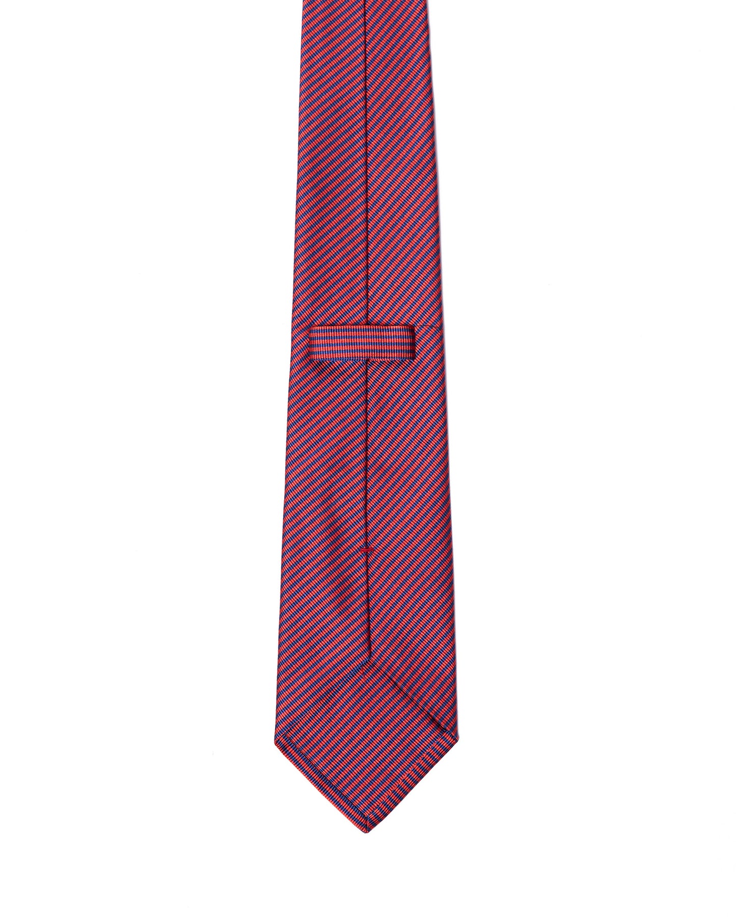 Jacquard tie - 3 Fold - Red and blue stripe