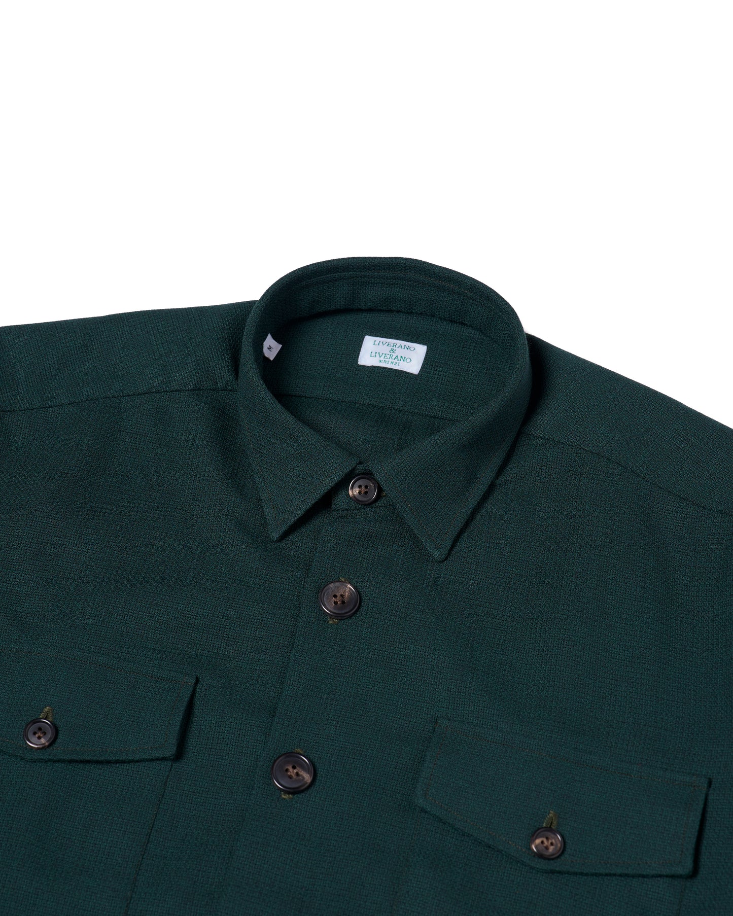 Shirt jacket - Wool - Racing green hopsack