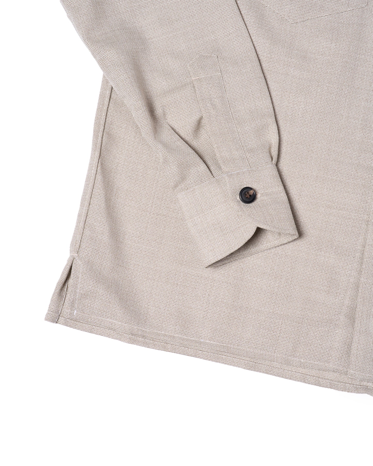 Shirt jacket - Wool - Melange grey hopsack
