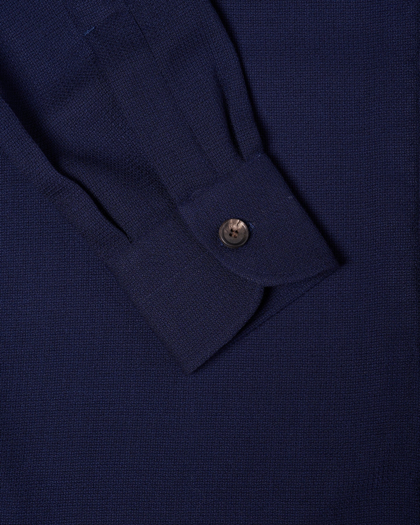 Shirt jacket - Wool - Navy blue hopsack