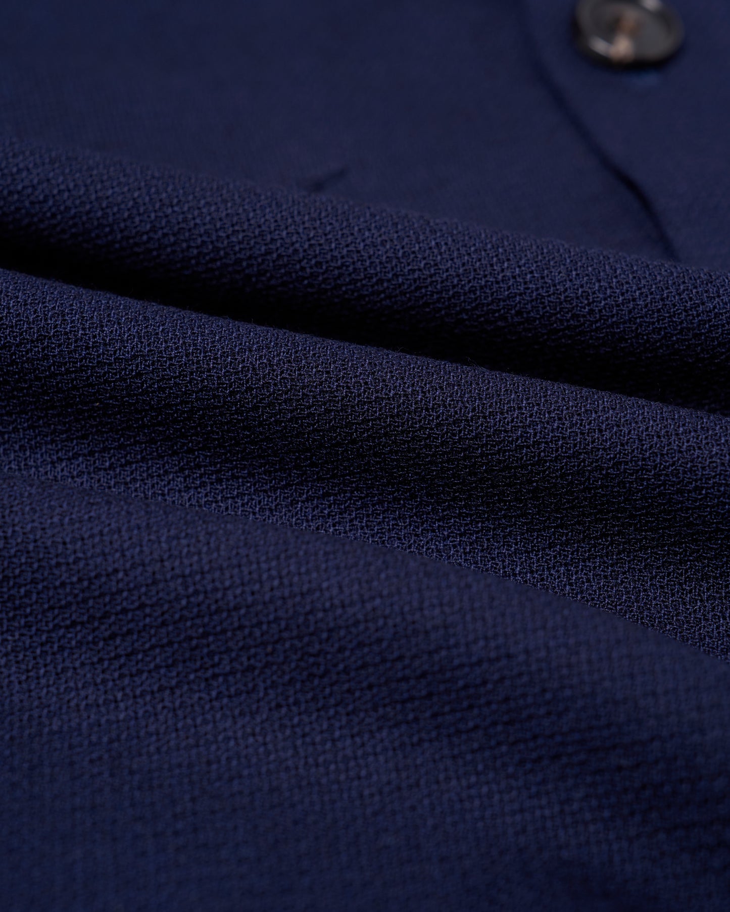 Shirt jacket - Wool - Navy blue hopsack