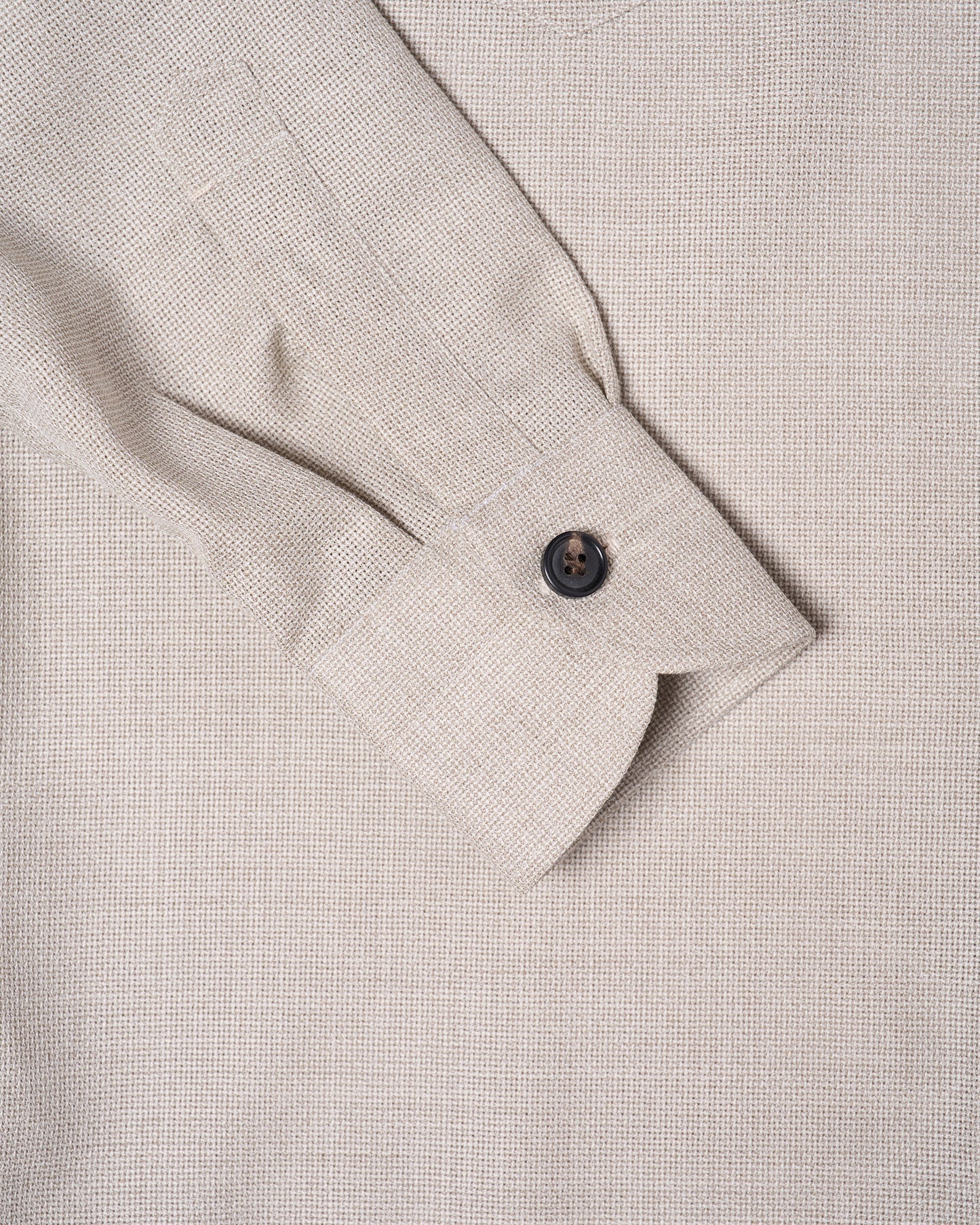 Shirt jacket - Wool - Melange grey hopsack