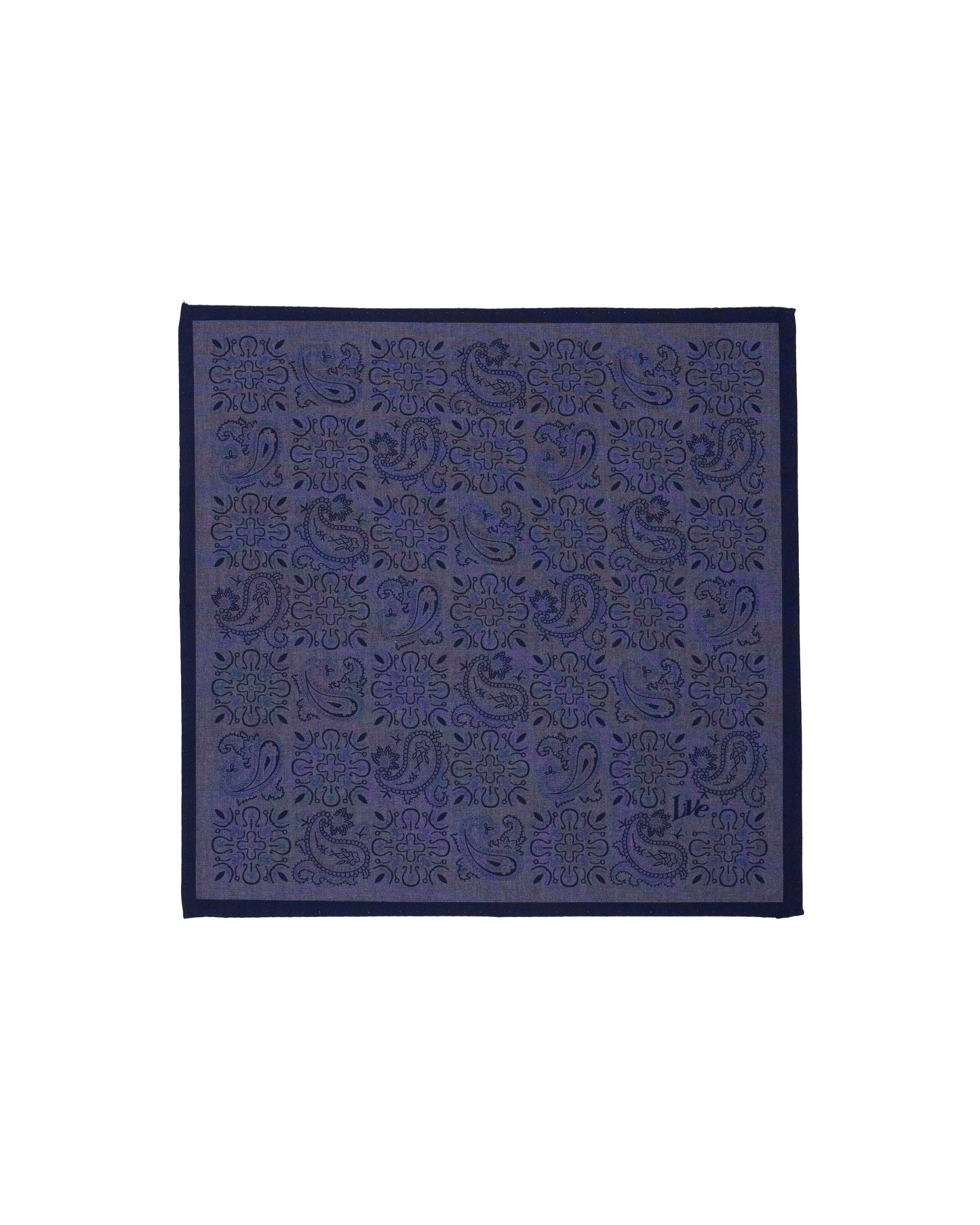 Pocket square - Cotton -  Small gingham denim on denim