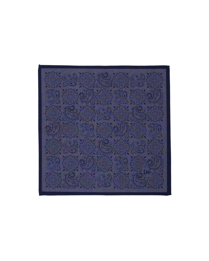 Pocket square - Cotton -  Small gingham denim on denim