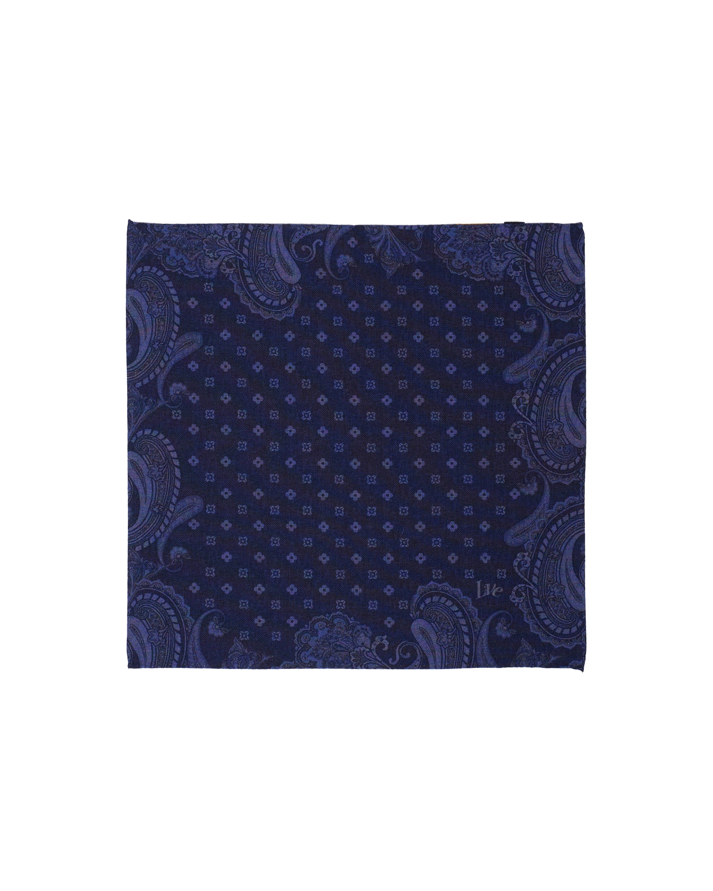 Pocket square - Cotton - Large gingham denim on denim