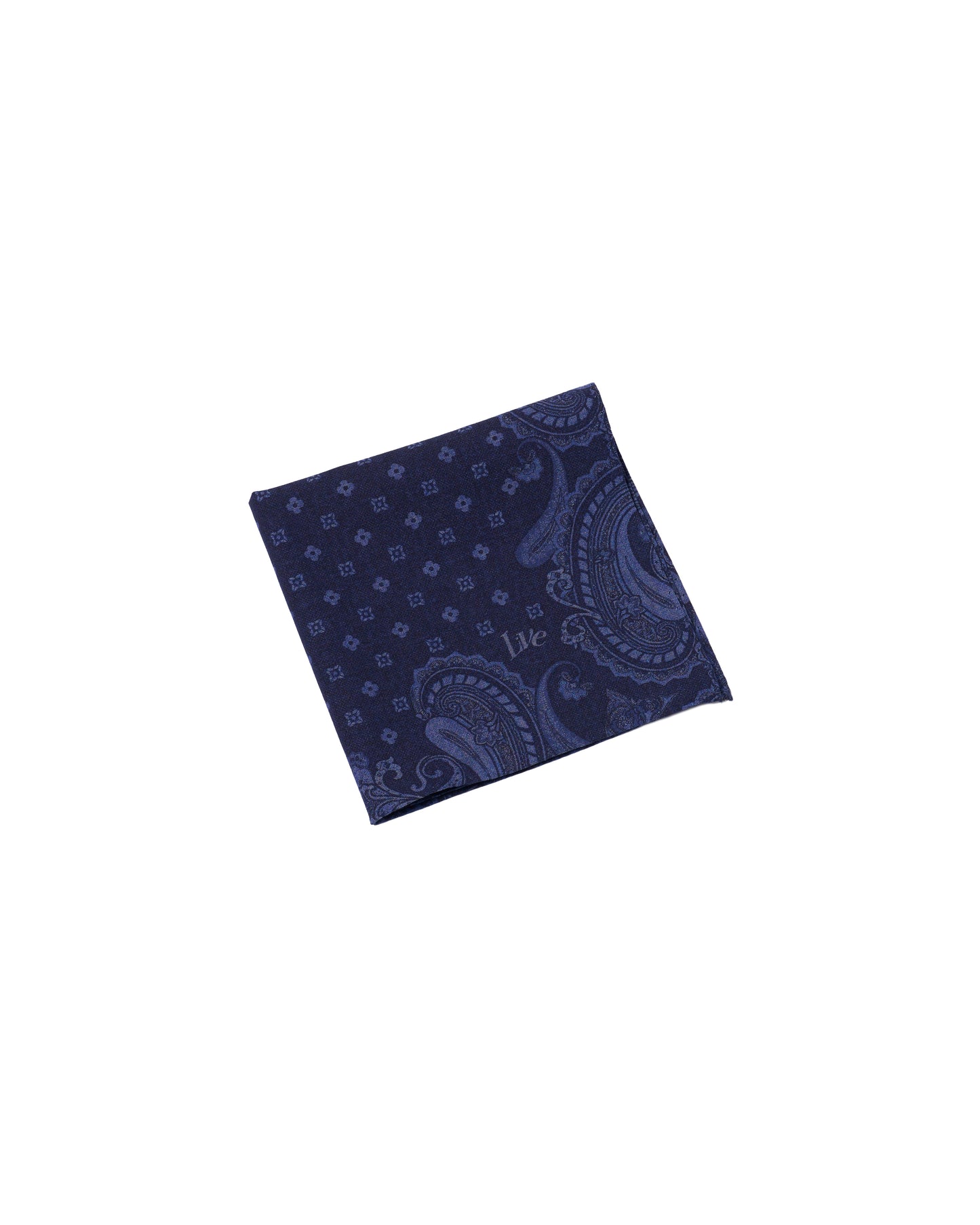Pocket square - Cotton - Large gingham denim on denim