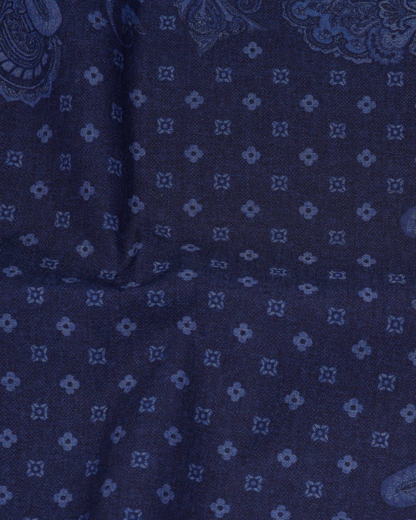 Pocket square - Cotton - Large gingham denim on denim