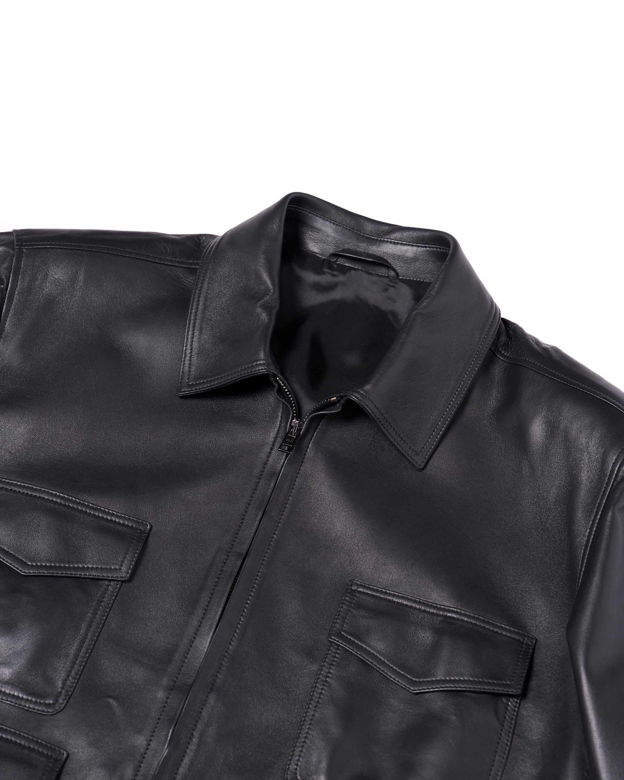 Nappa leather Blouson jacket - Black