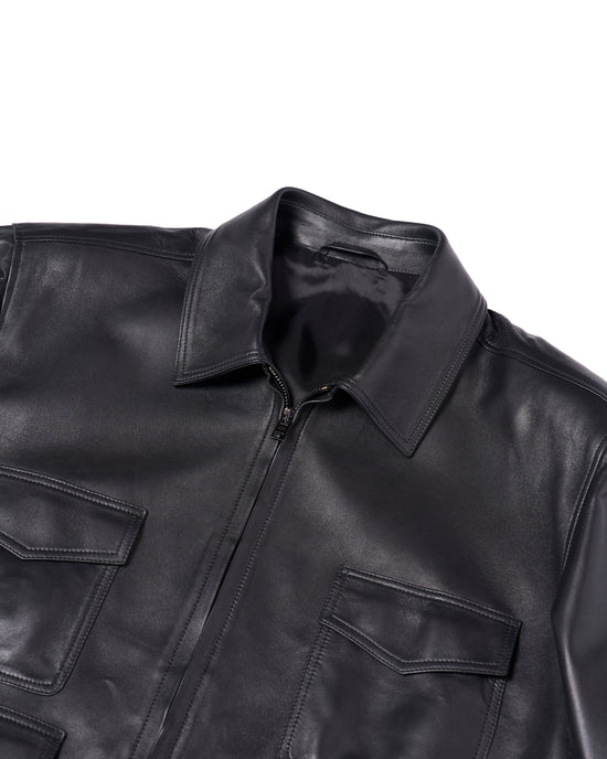 Nappa leather Blouson jacket - Black