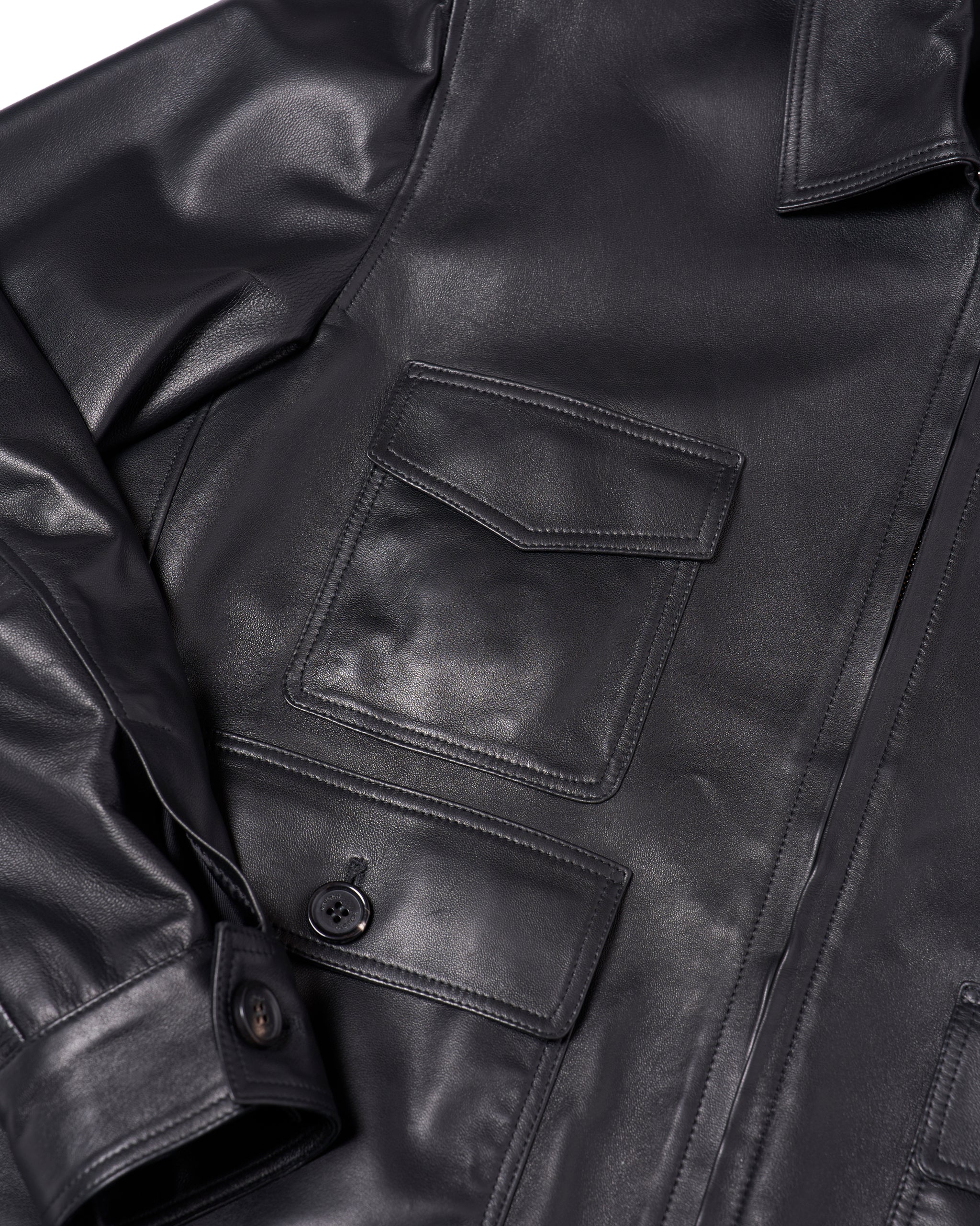 Nappa leather Blouson jacket - Black