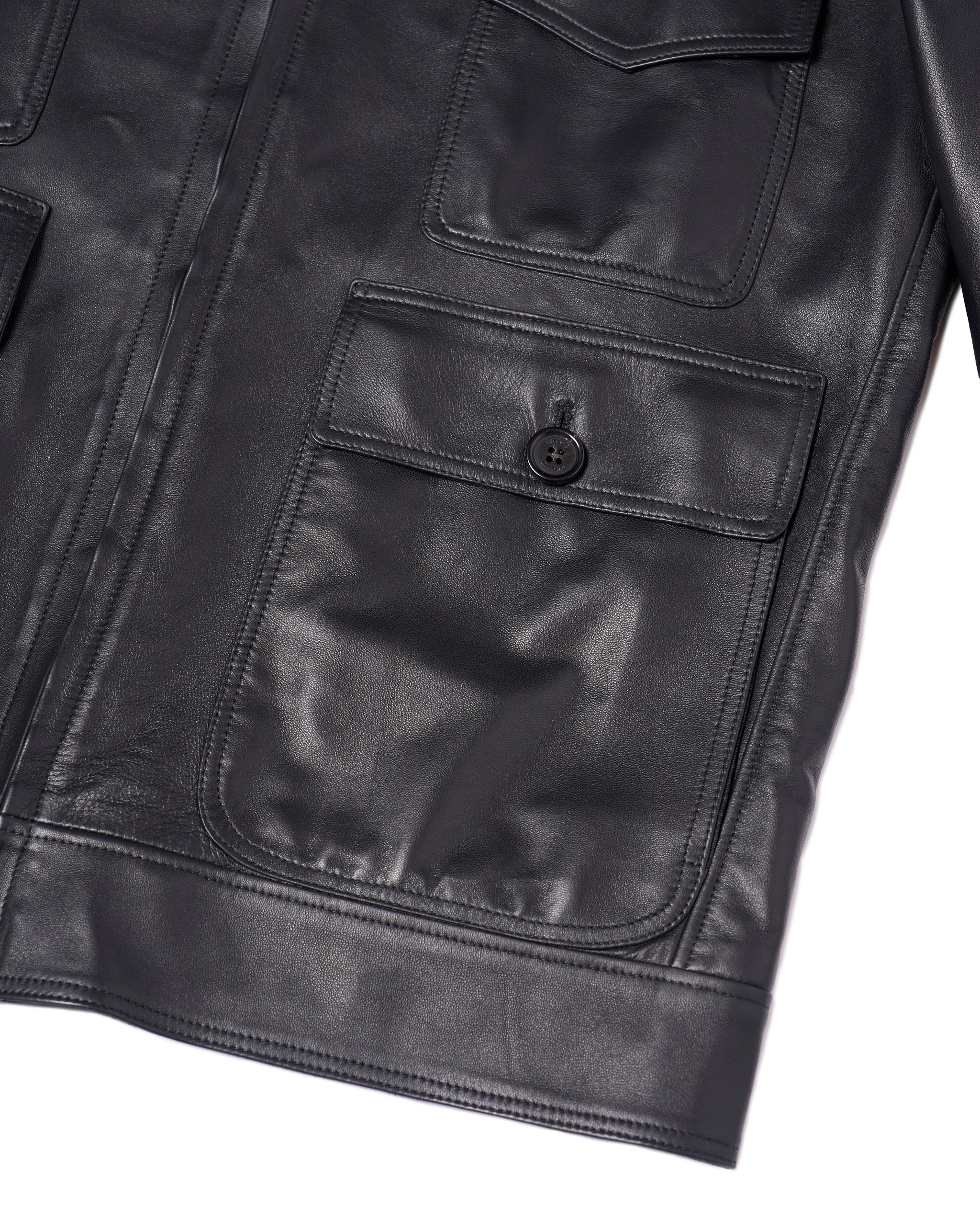 Nappa leather Blouson jacket - Black