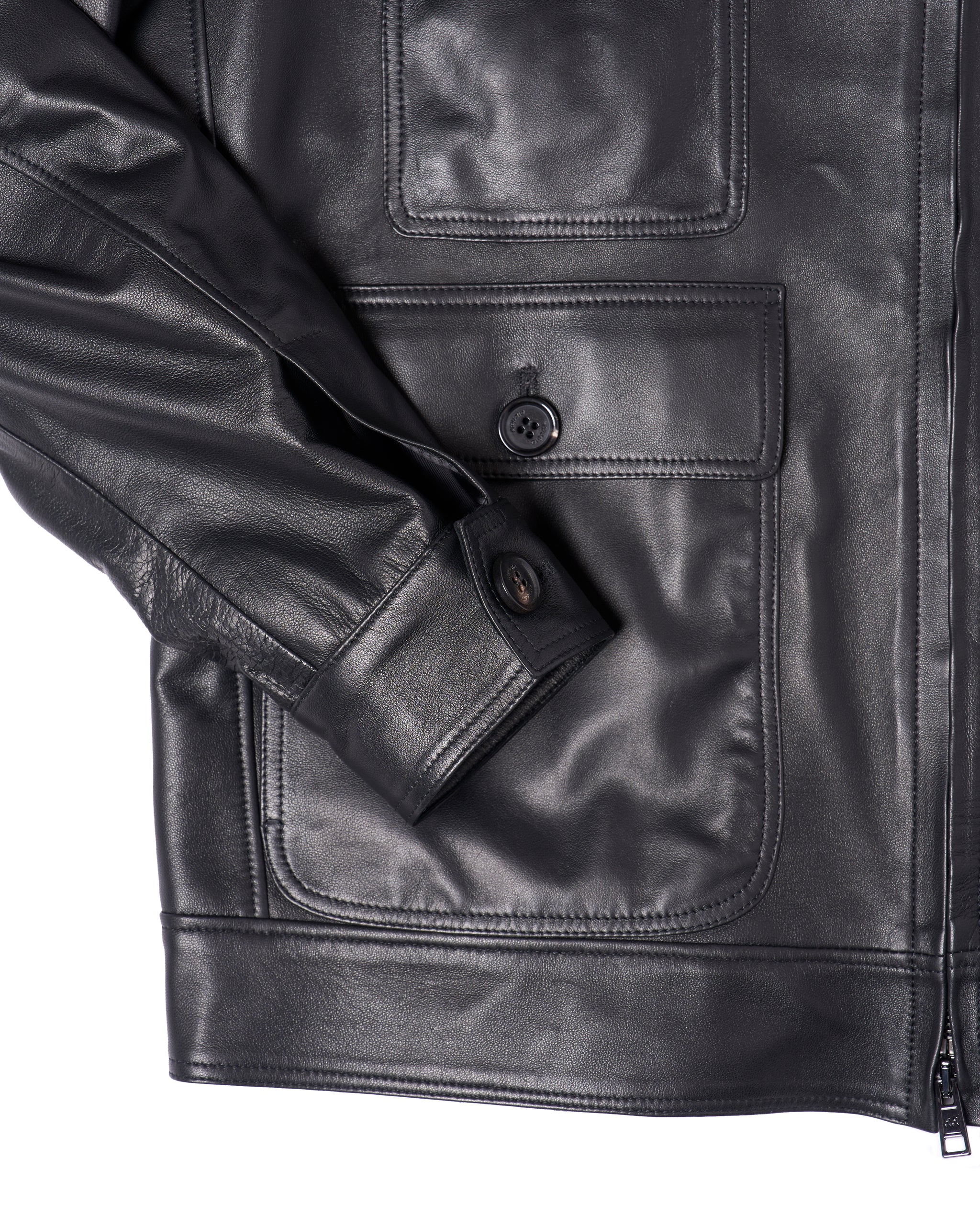 Nappa leather Blouson jacket - Black