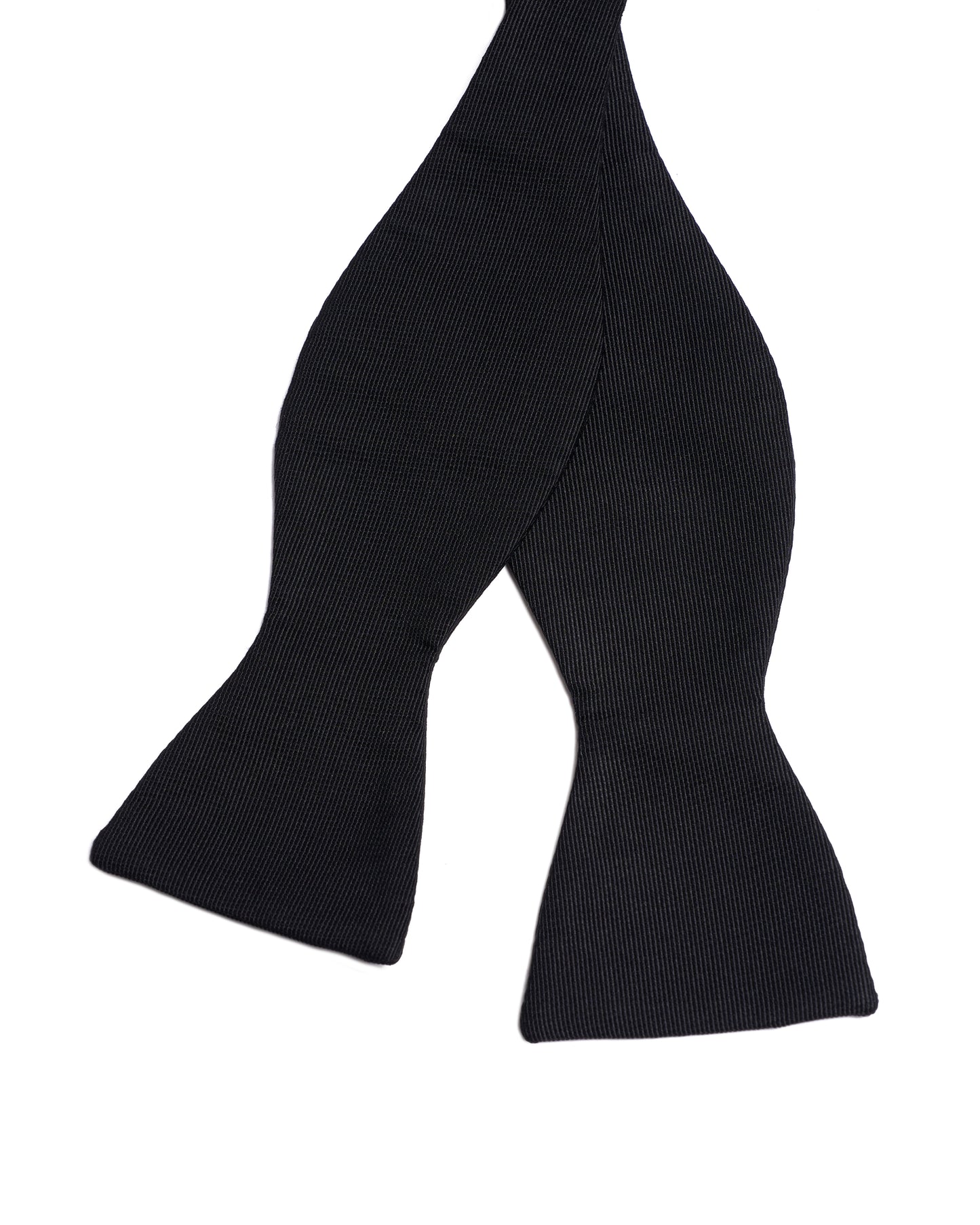 Pre-tied bowtie satin - Black - Silk