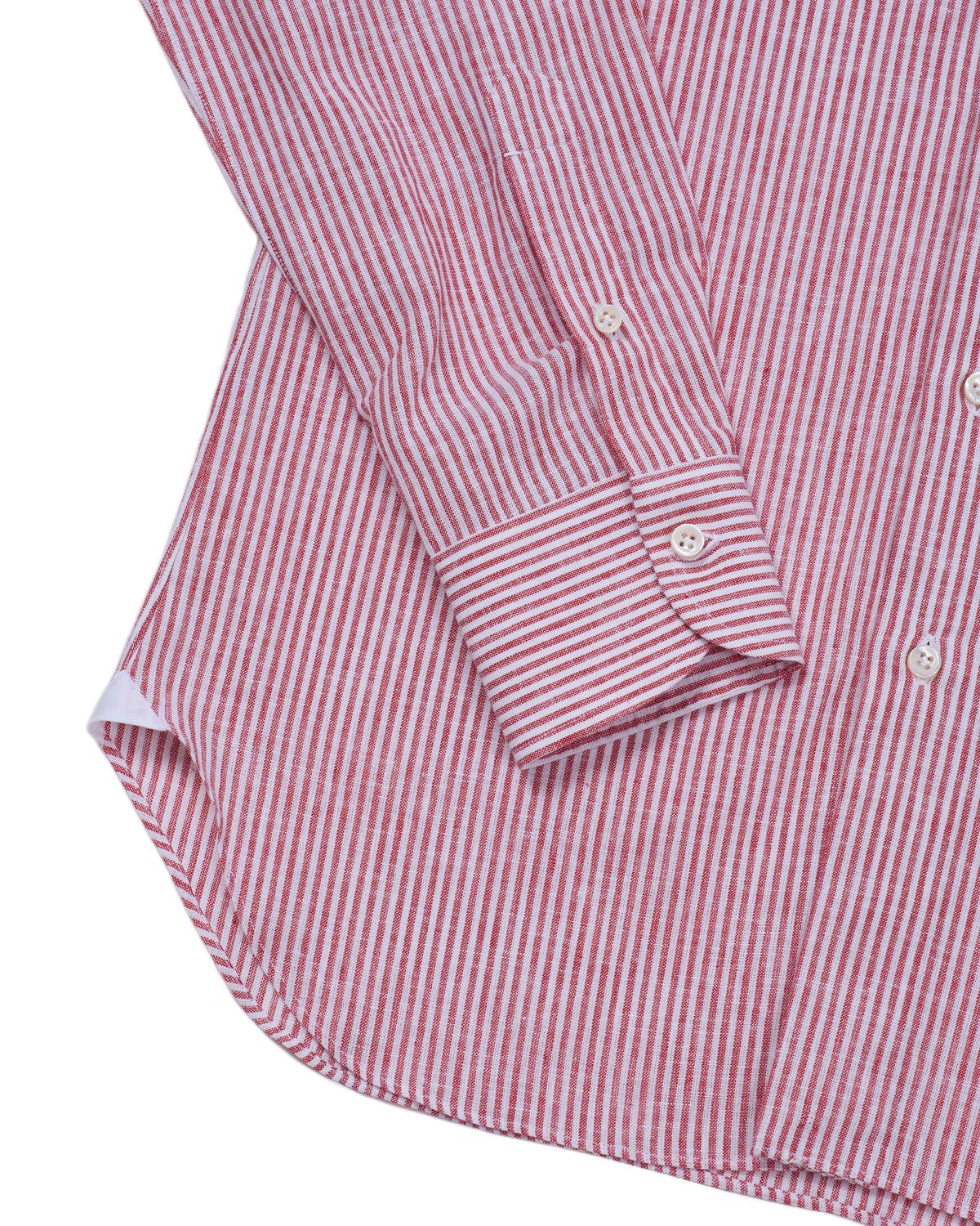 Button down shirt - Red stripe linen