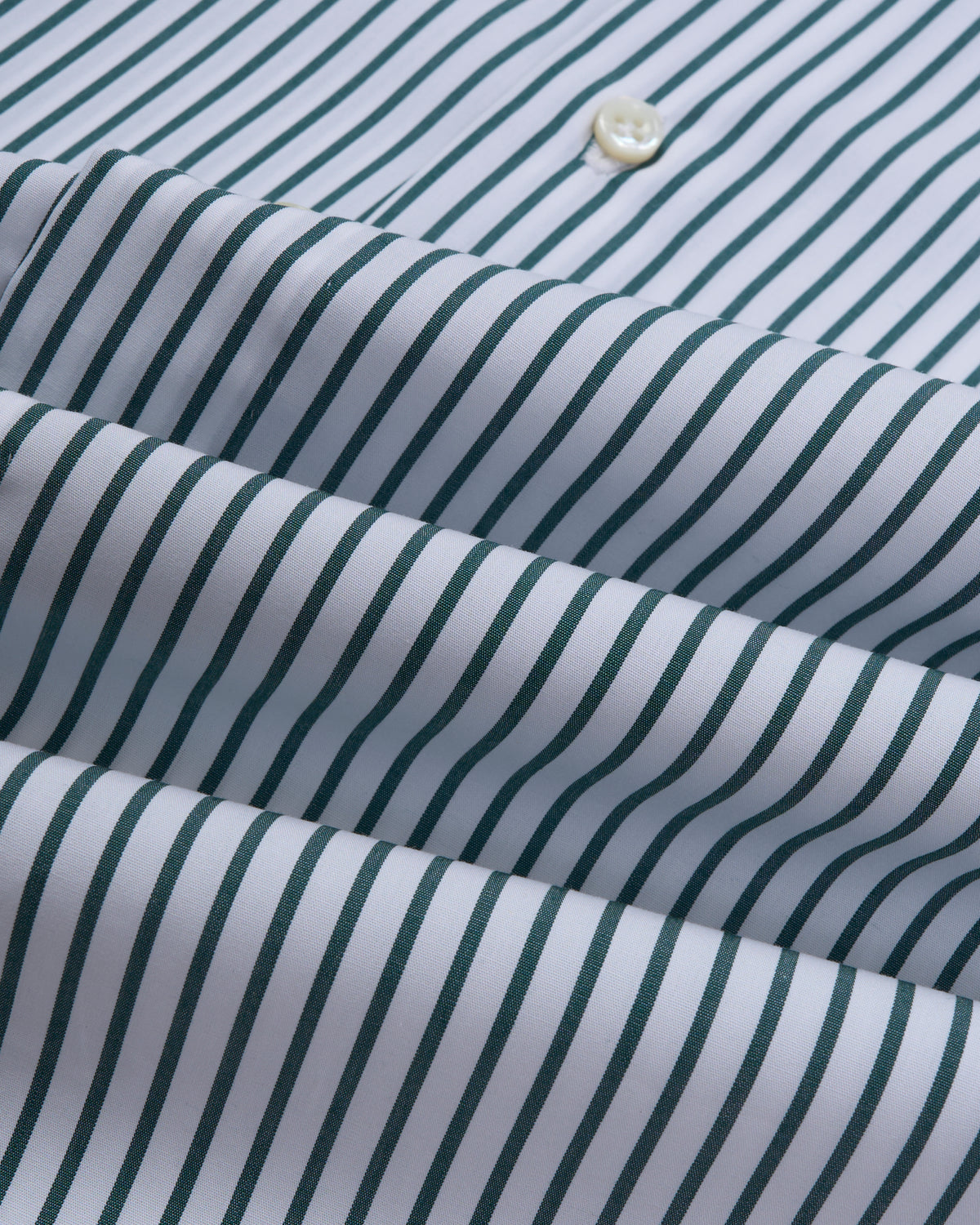 Spread collar shirt - Green stripe poplin