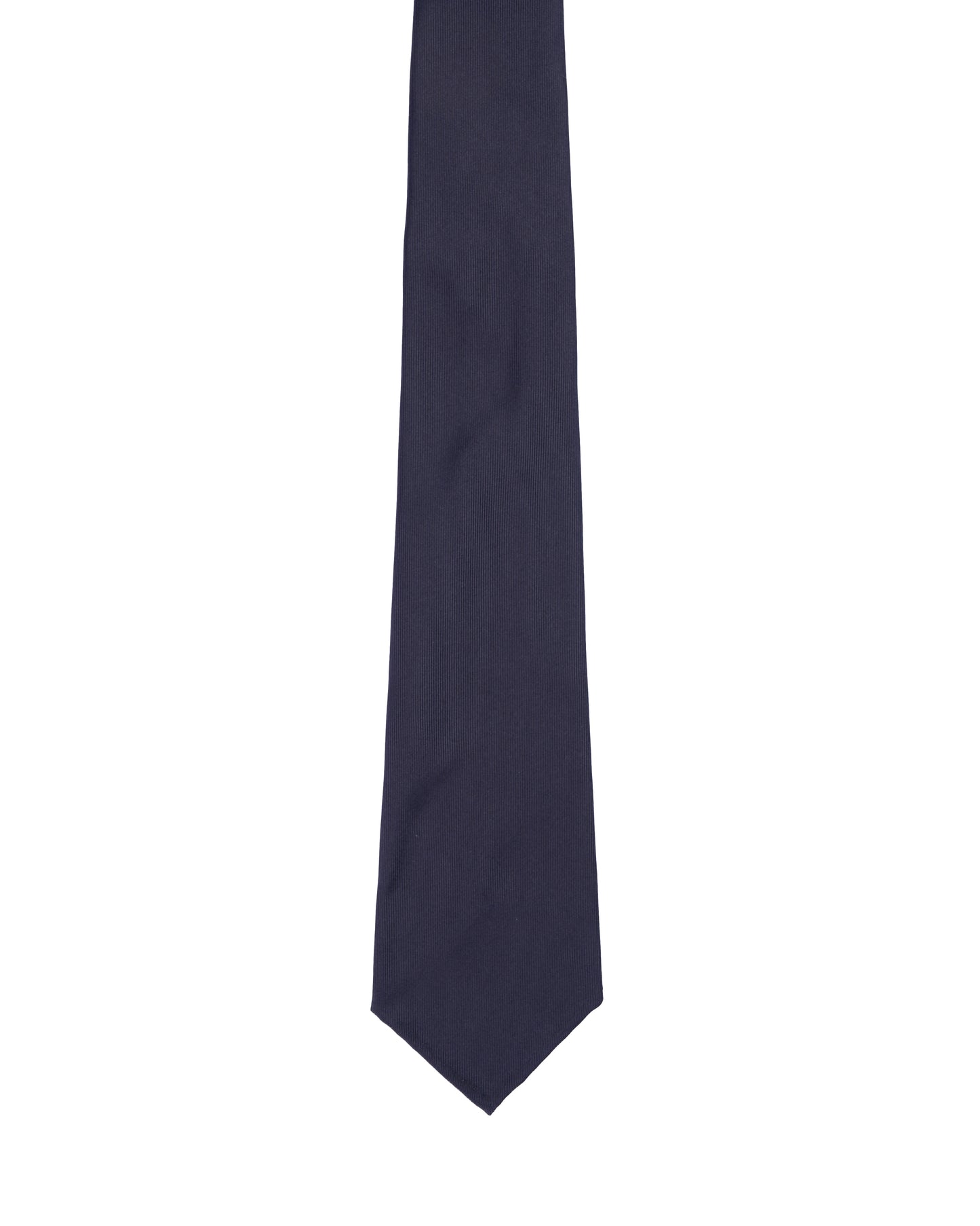 Jacquard tie - 7 Fold - Fine navy blue twill