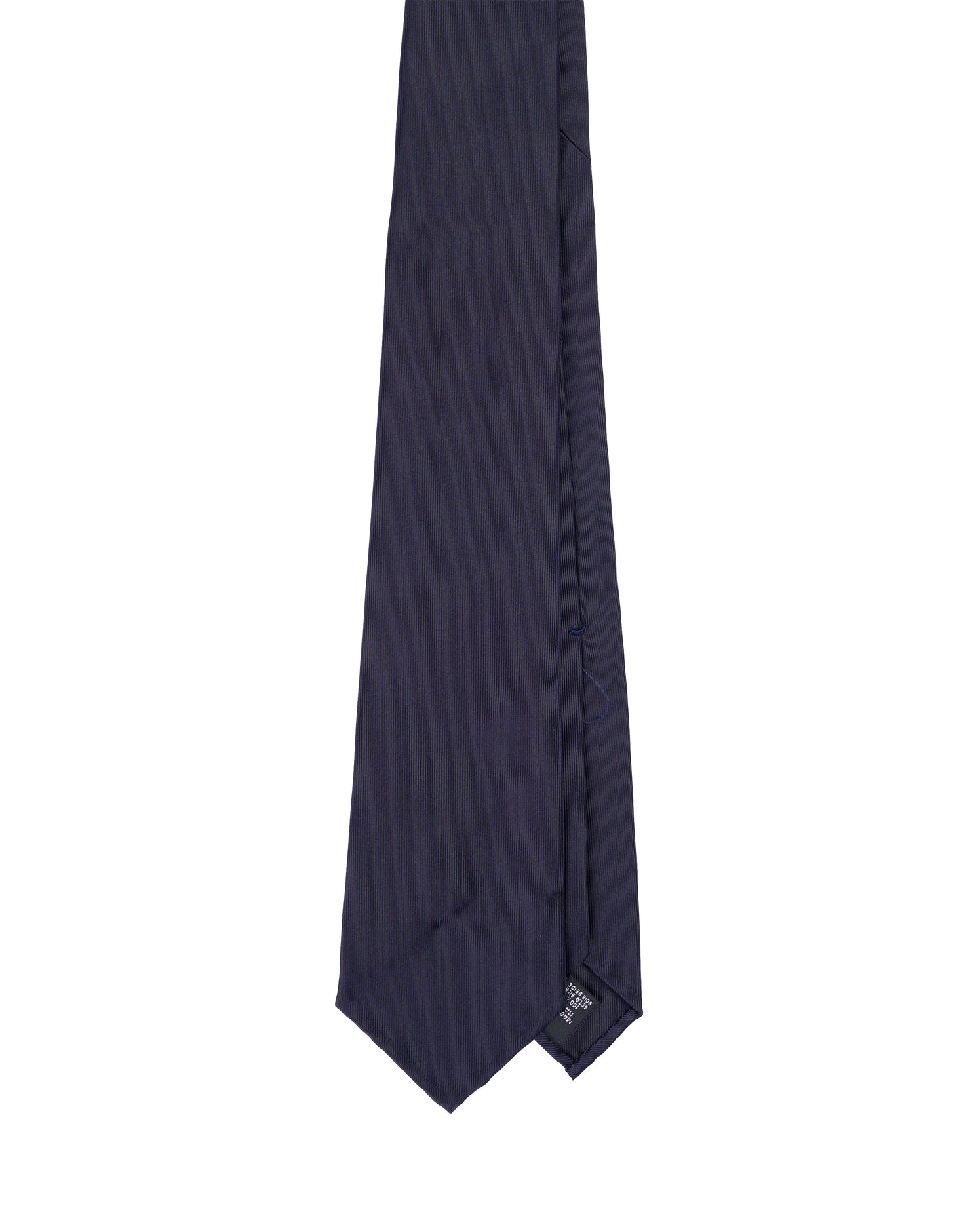 Jacquard tie - 7 Fold - Fine navy blue twill