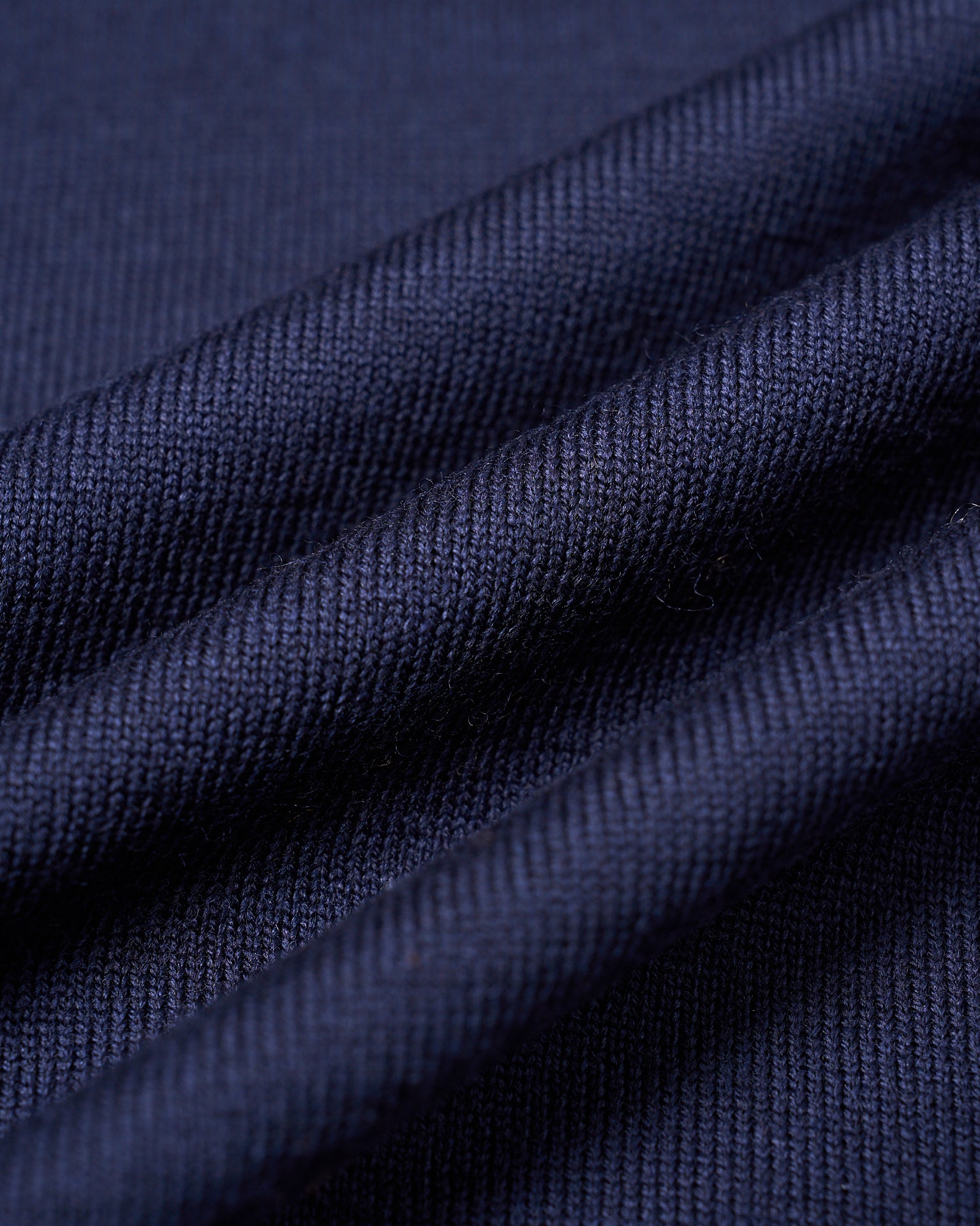 Roll neck extrafine merino wool Sweater - Navy blue