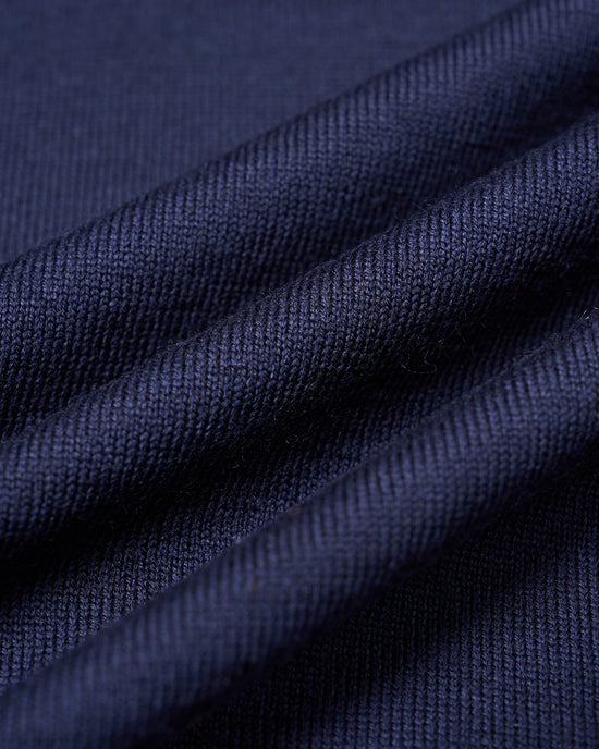 Roll neck extrafine merino wool Sweater - Navy blue