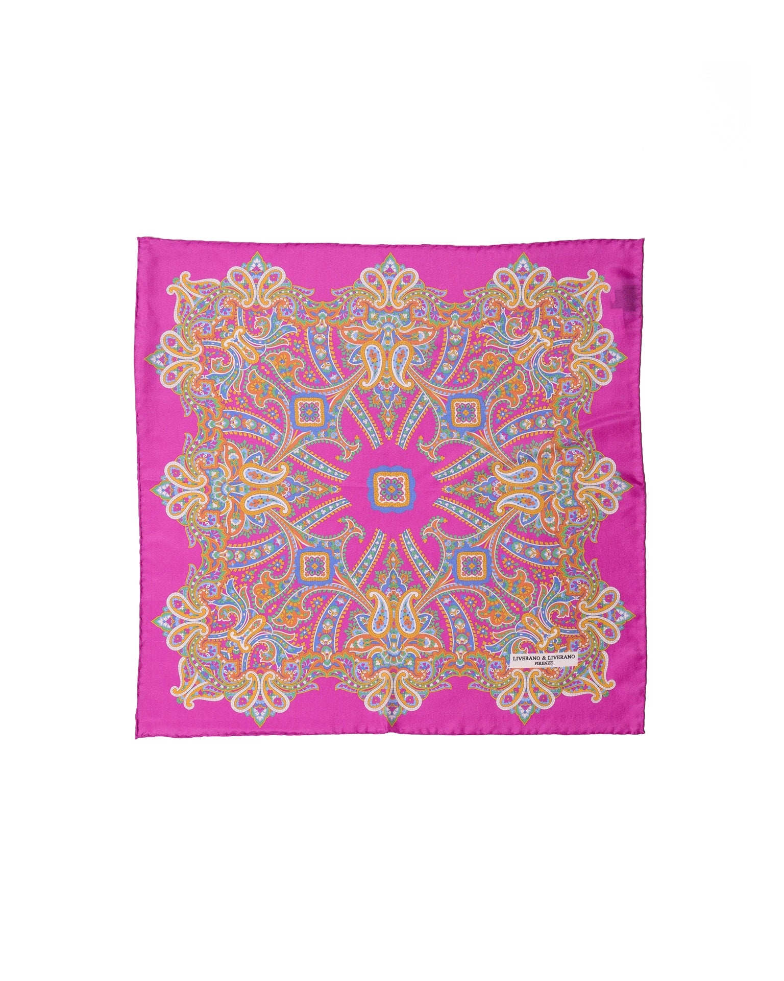 Pocket square - Silk - Pink with colorful gingham