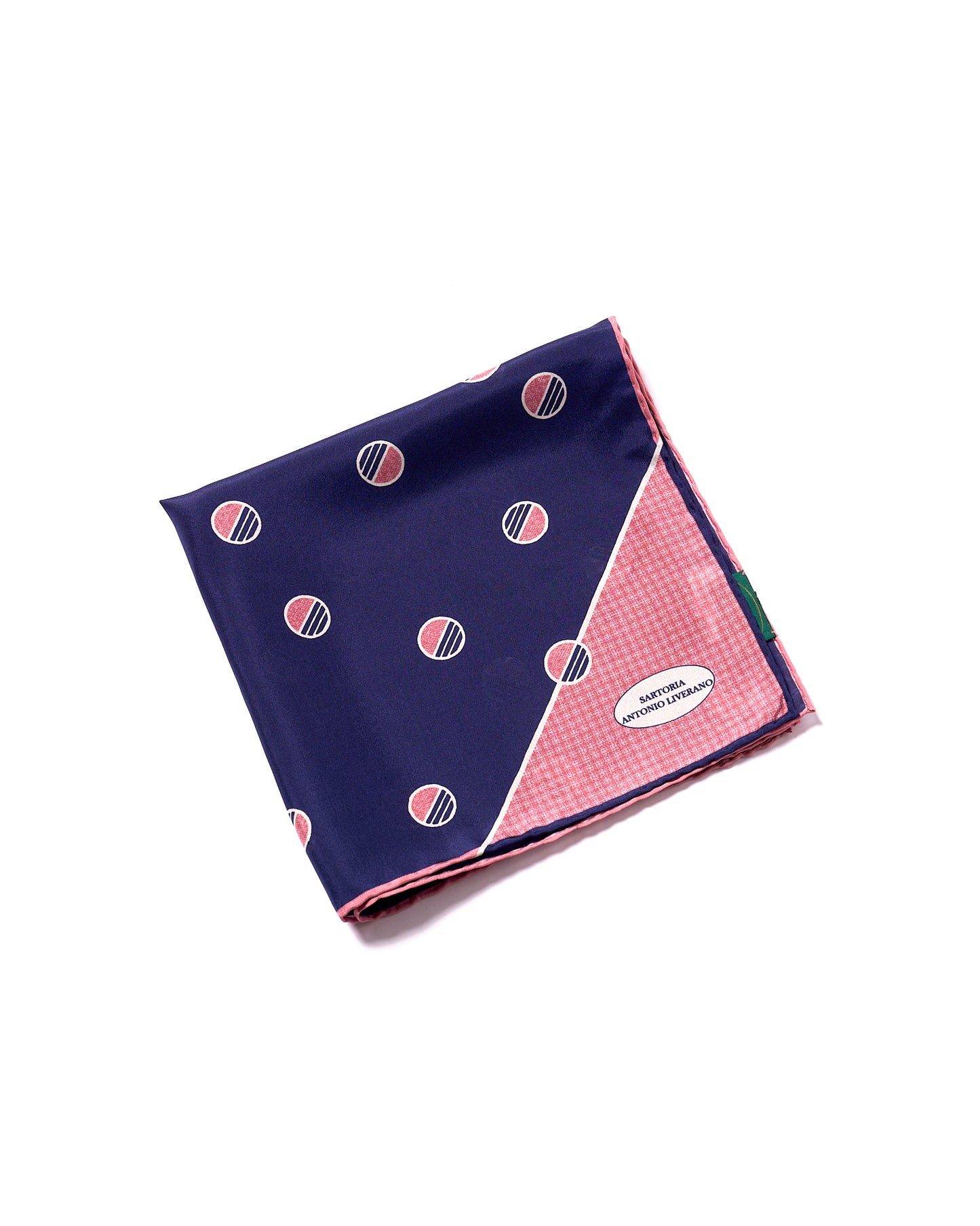 Pocket square - Silk - Blue geometric print