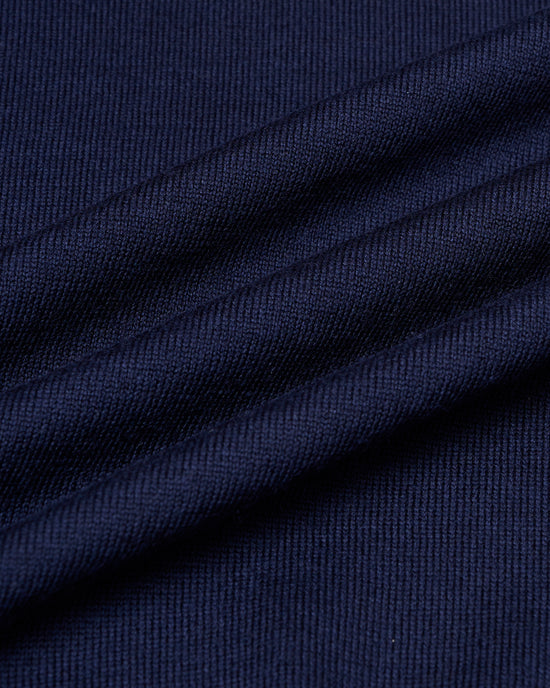 Knitted crewneck wool sweater - Navy blue