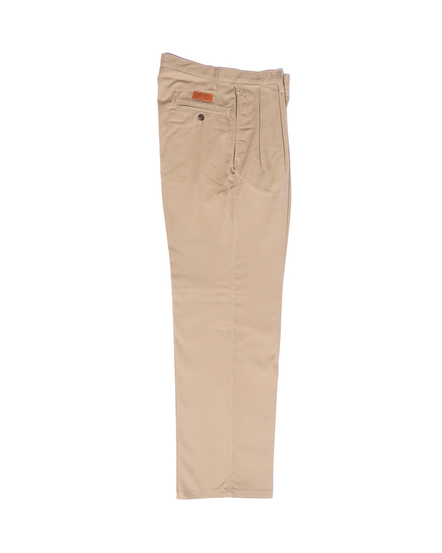 Double pleated Chino trousers - Beige