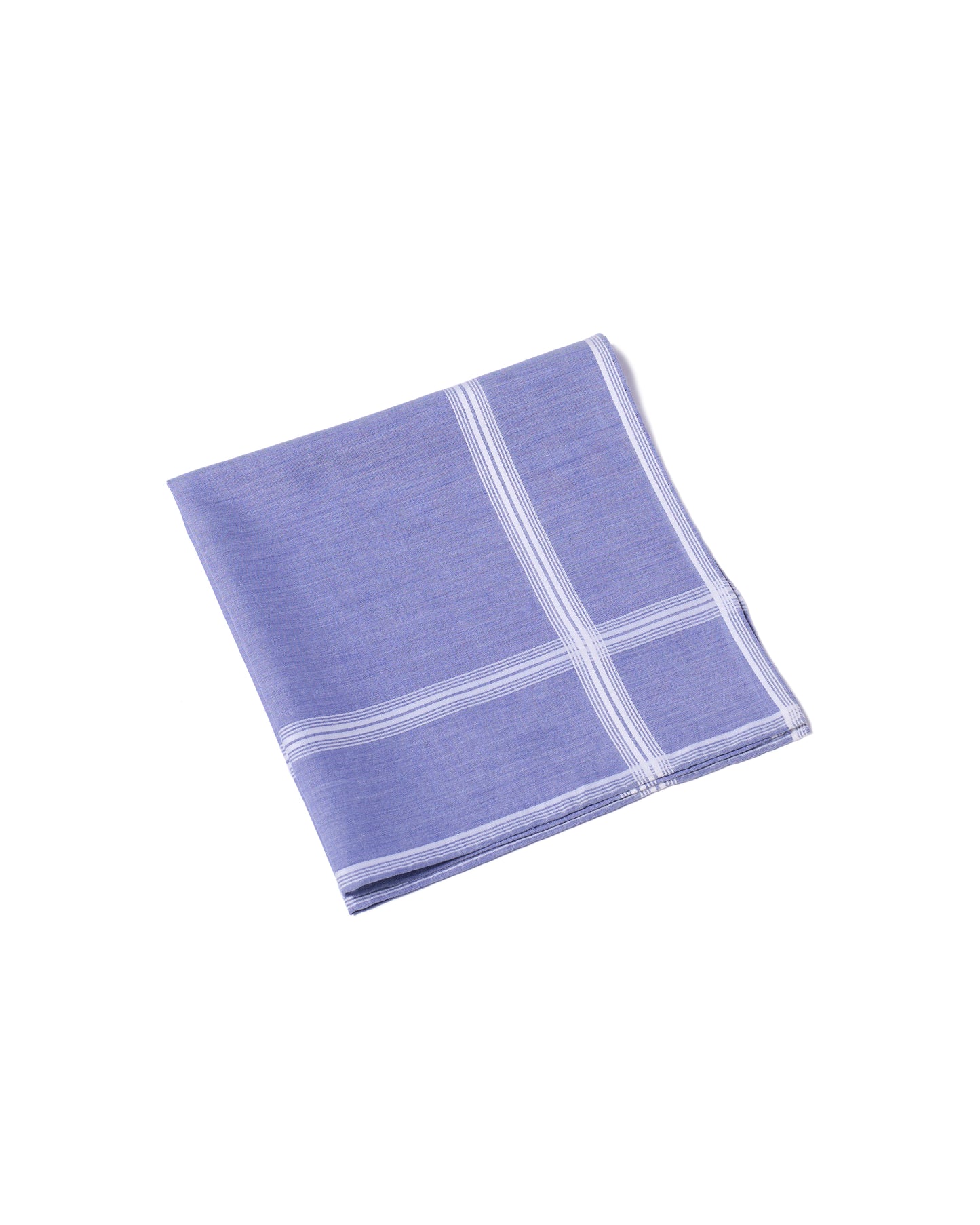 Handkerchief - cotton - Blue with white stripe