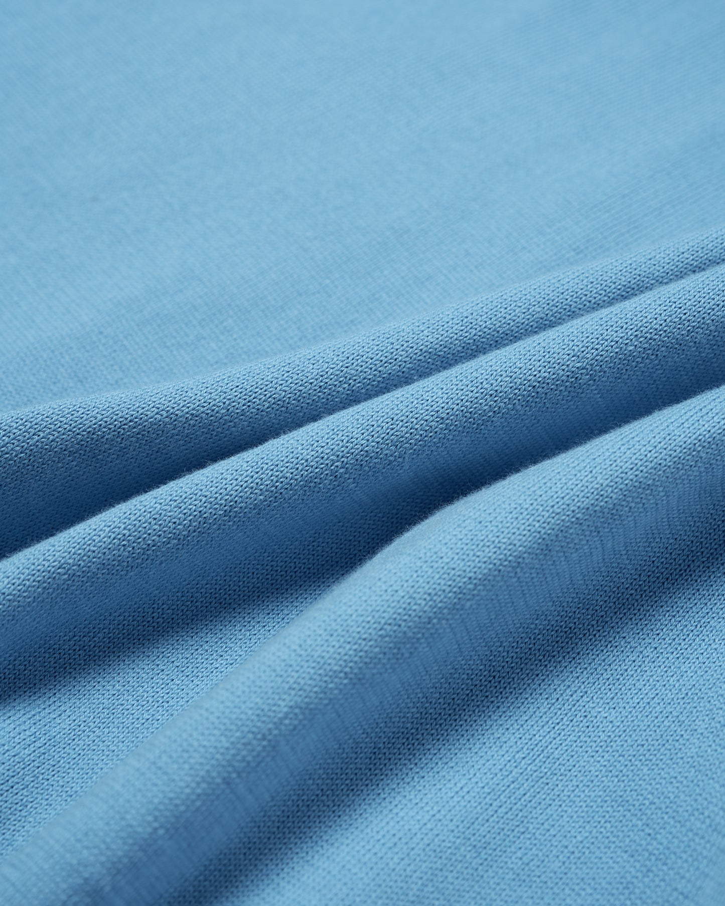 Knitted Suvin cotton polo - Sky blue