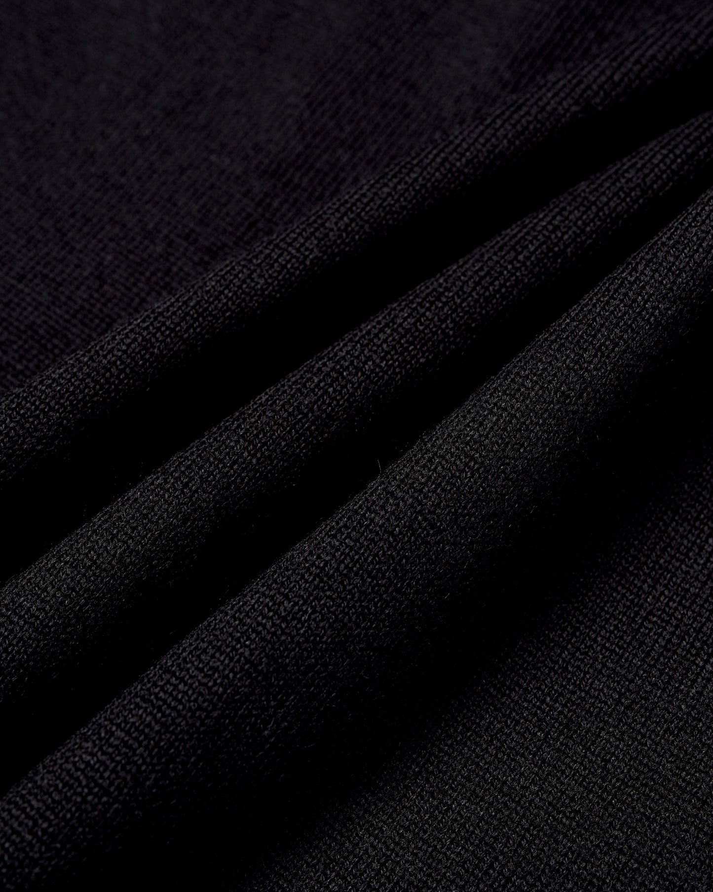 Knitted crewneck wool sweater - Black