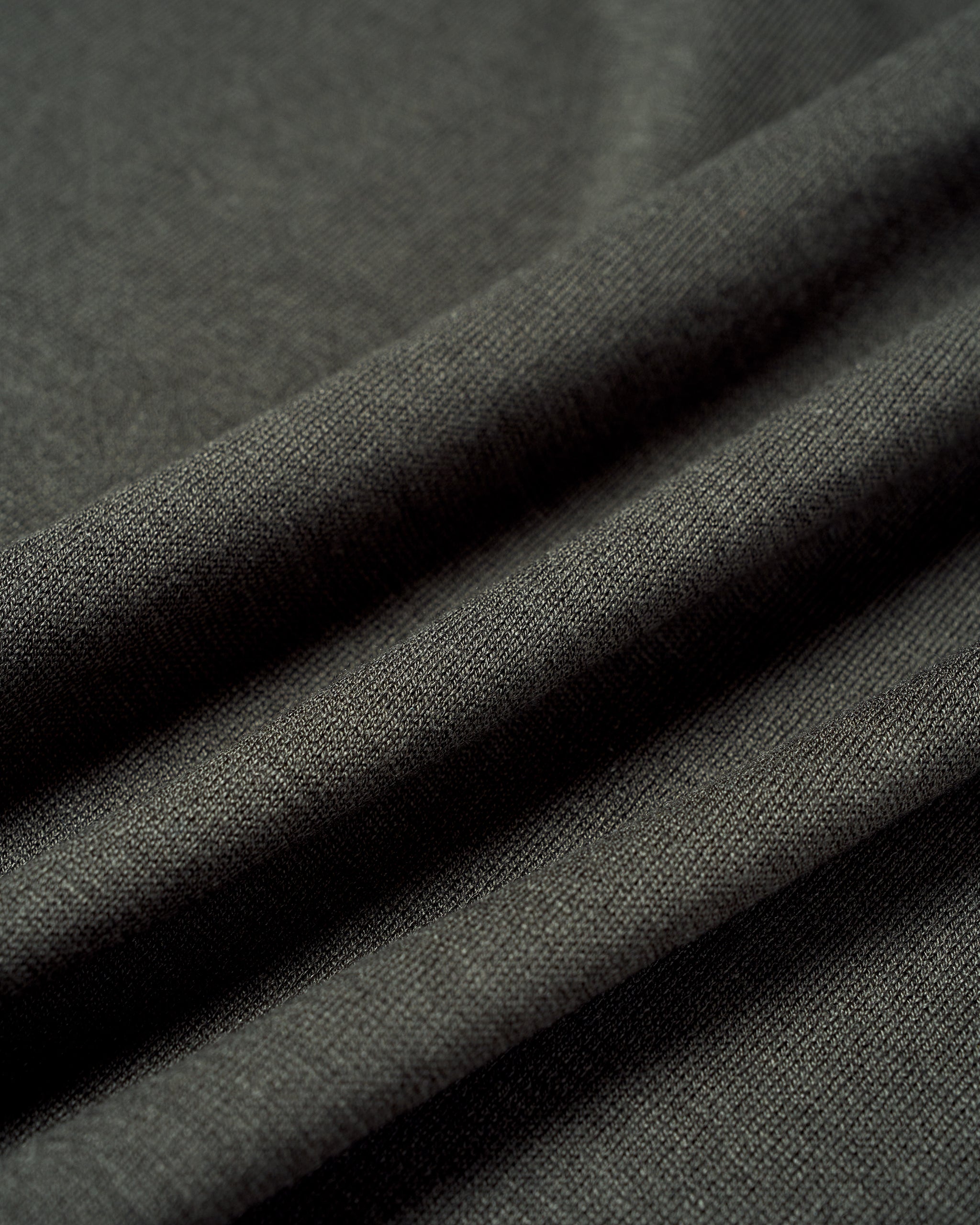 Knitted silk crewneck t-shirt - Military green