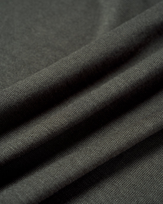 Knitted silk crewneck t-shirt - Military green