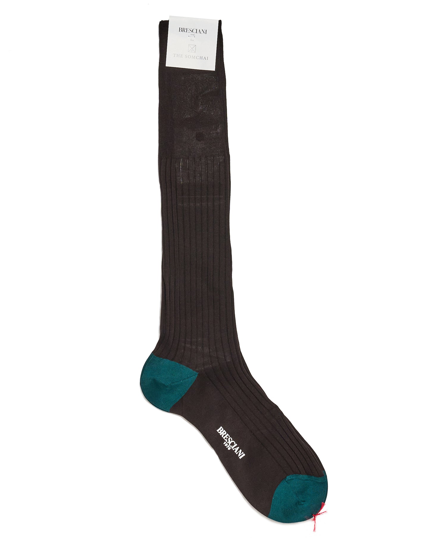 Knee length socks - Ribbed cotton - Cioccolat Pavone
