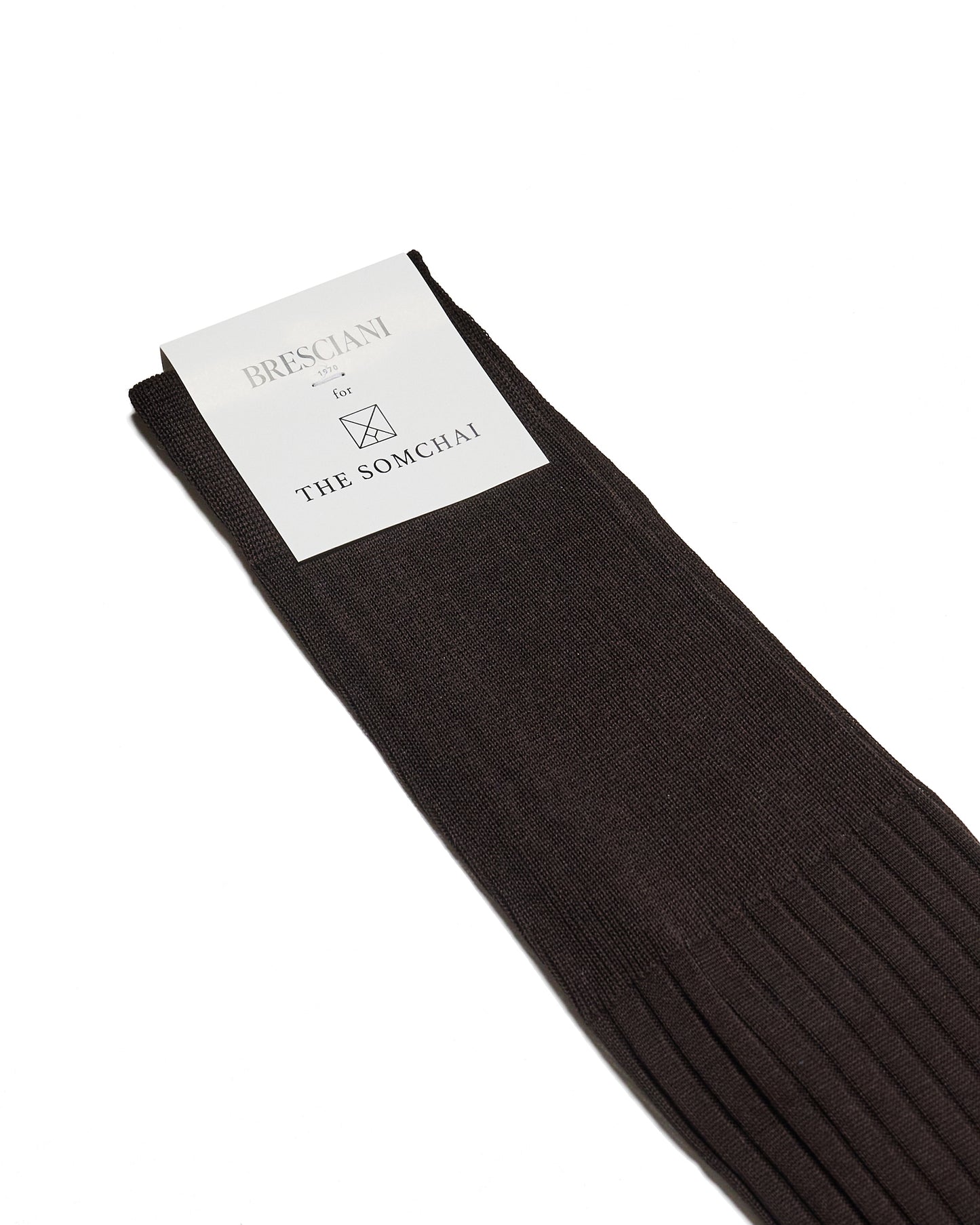 Knee length socks - Ribbed cotton - Cioccolat Pavone
