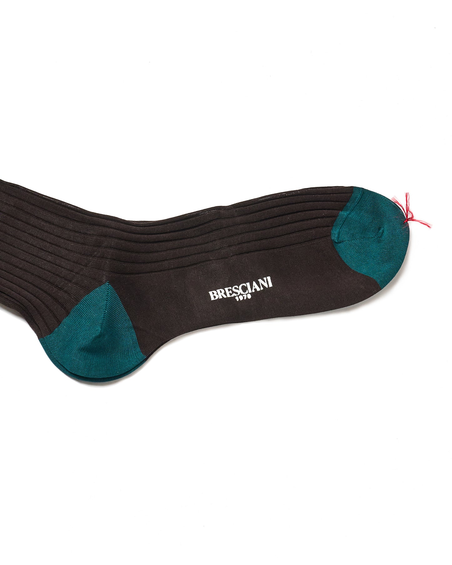 Knee length socks - Ribbed cotton - Cioccolat Pavone
