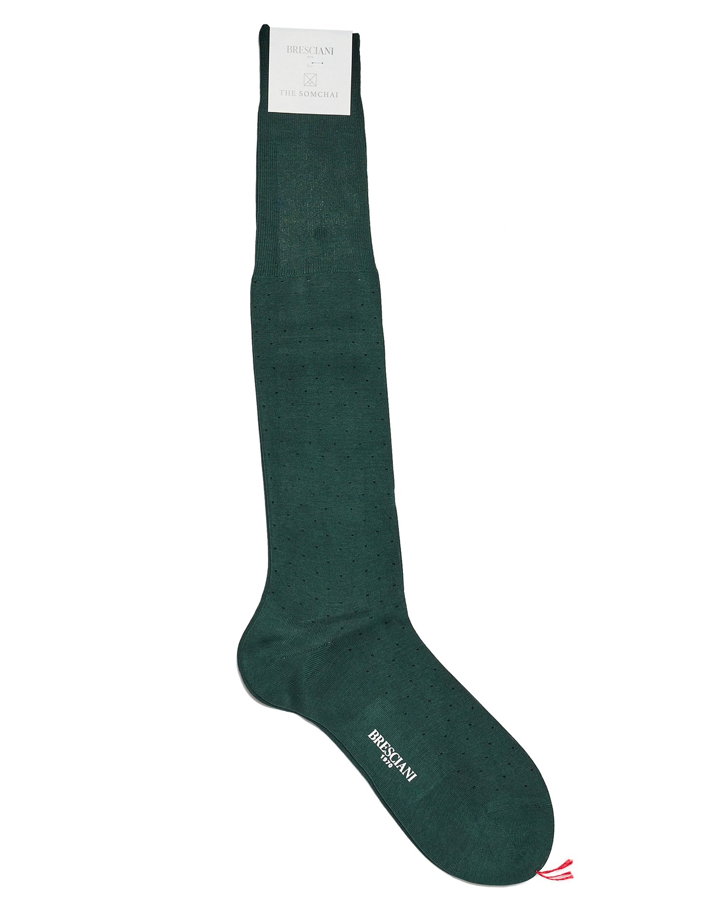 Knee length socks - Polka dots cotton  - Verdone Blu