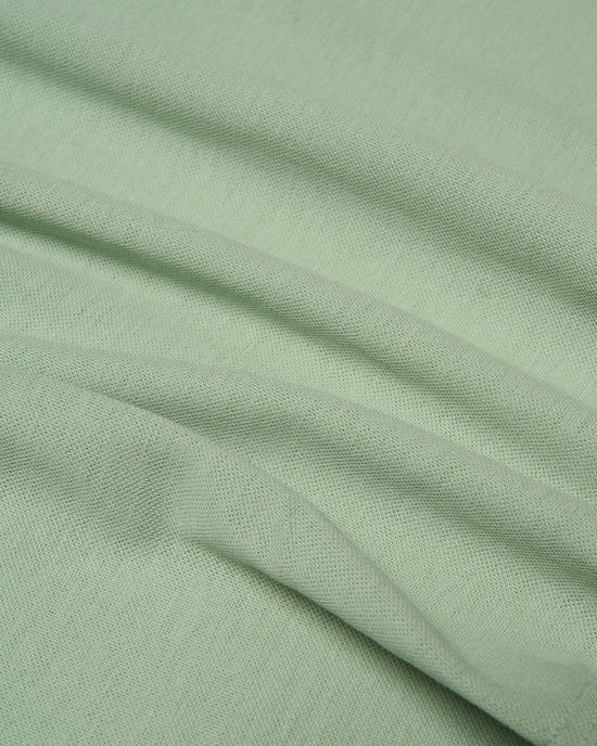 Crewneck pique cotton - Sage green