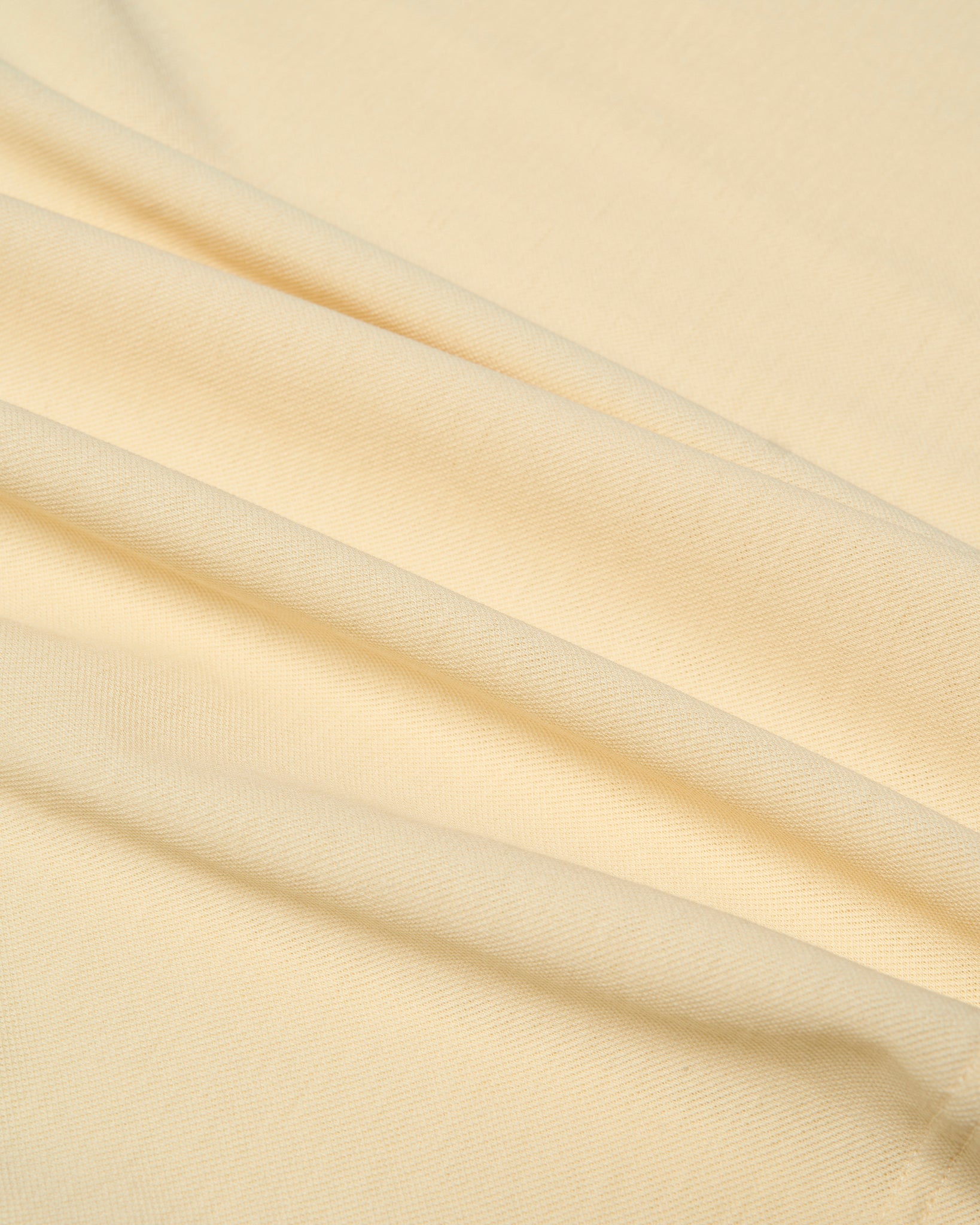 Crewneck pique cotton - Pale yellow