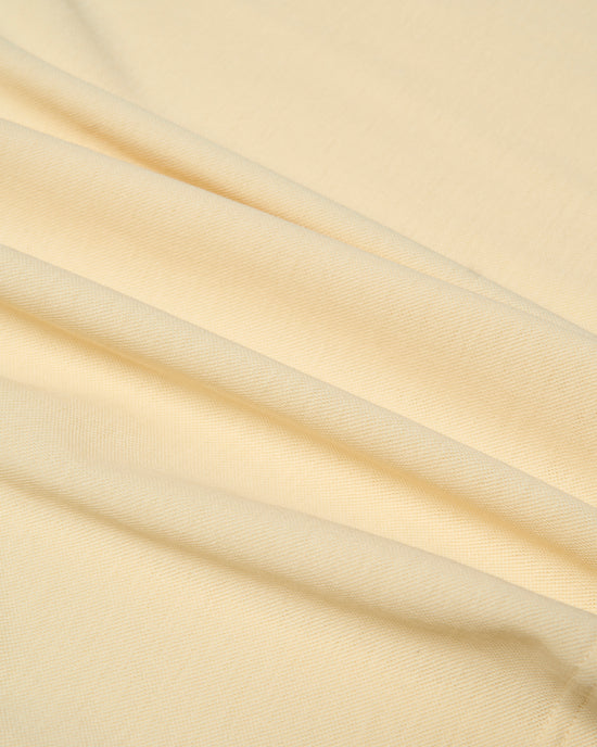 Crewneck pique cotton - Pale yellow