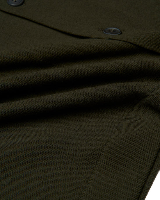 Knitted cotton shirt - Olive green