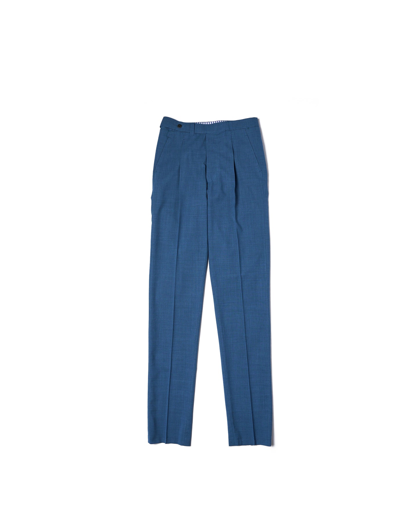 High twist wool trousers - Single pleat trousers - Light blue