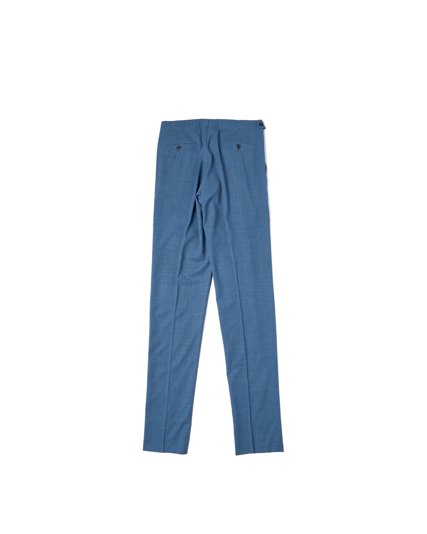 High twist wool trousers - Single pleat trousers - Light blue