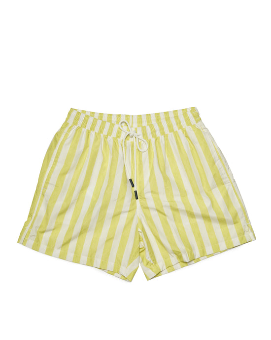 Printed Stripe swim shorts - Lemon