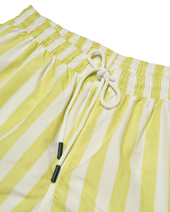 Printed Stripe swim shorts - Lemon