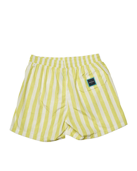 Printed Stripe swim shorts - Lemon